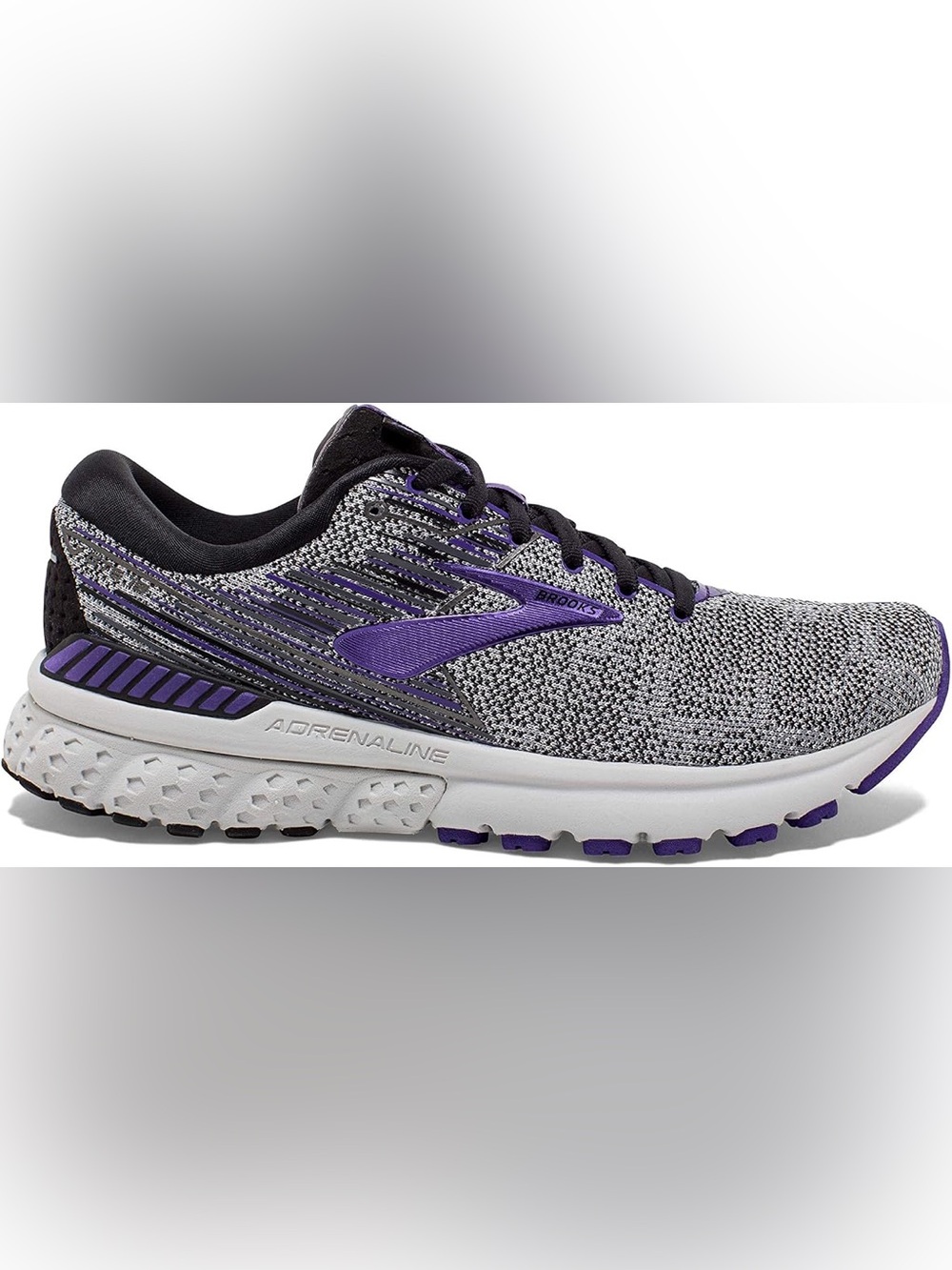 Brooks Women's Adrenaline GTS 19 running shoes grey and purple color way 7.5